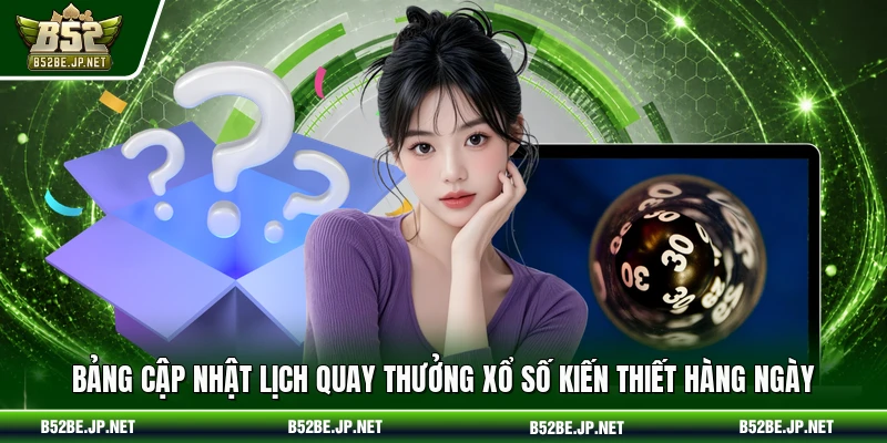 Bảng cập nhật lịch quay thưởng Xổ số kiến thiết hàng ngày